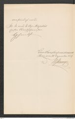 k.k. naturhistorisches Hofmuseum, Intendanzakten 1885-1896 (Hauer), Aktenzahl Z.3/1888, Seite 2